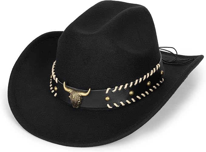 Western-Cowboy-Hats for Women Men - Classic Wide Brim