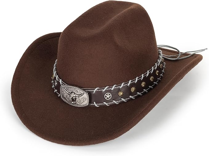Western-Cowboy-Hats for Women Men - Classic Wide Brim